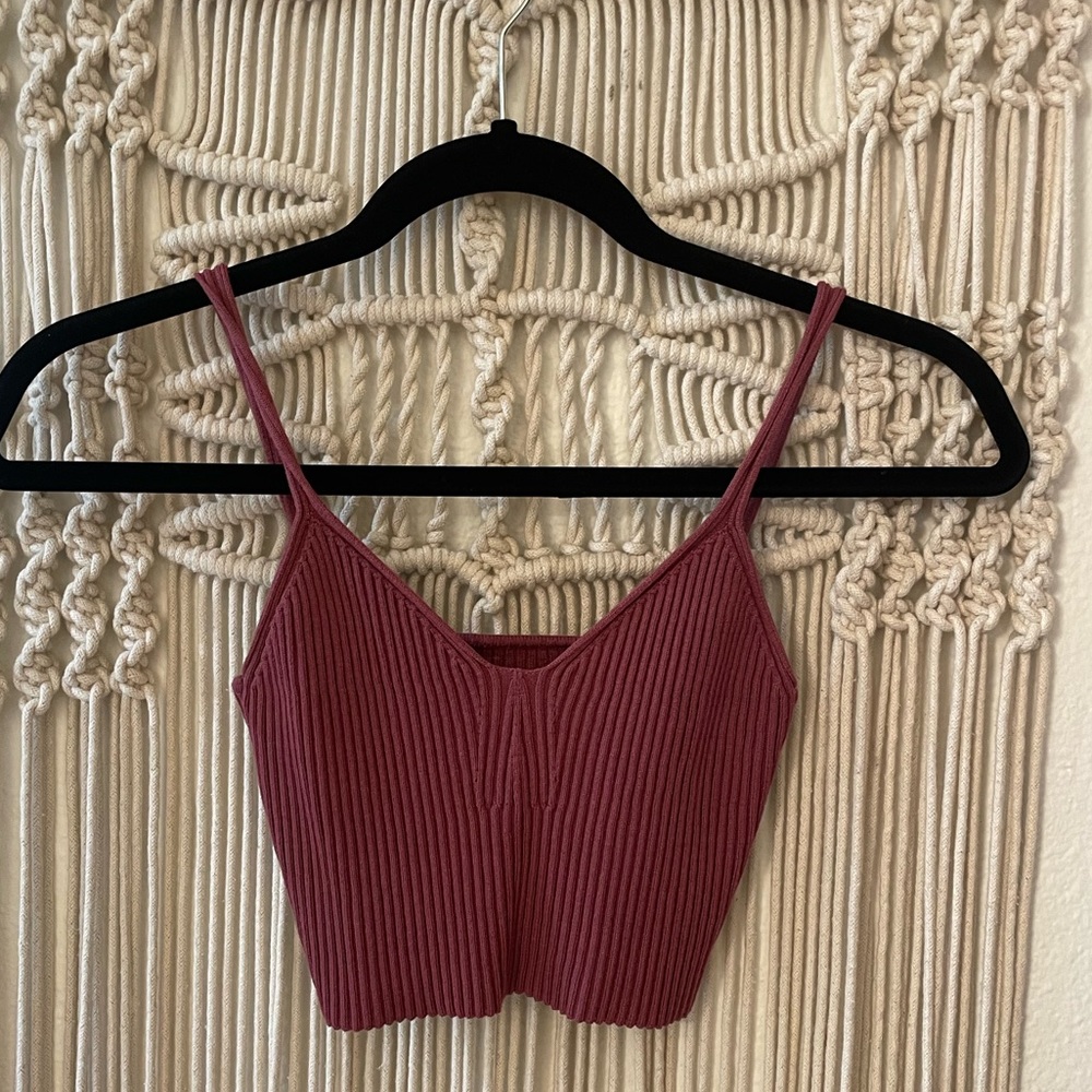 Zara ribbed cropped top